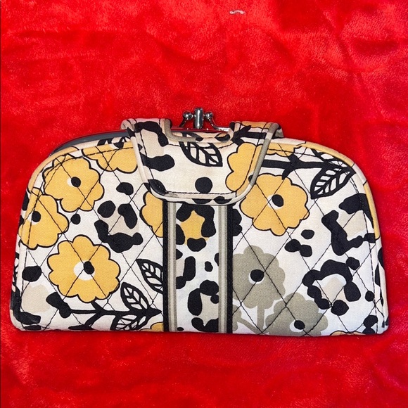 Vera Bradley Handbags - Vera Bradley Yellow and Black Floral Wallet